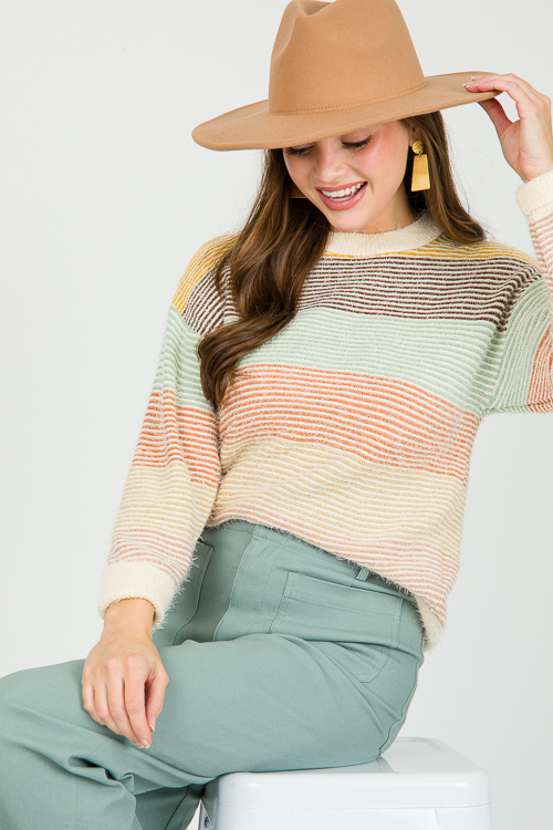 Eyelash Multi Stripe Sweater