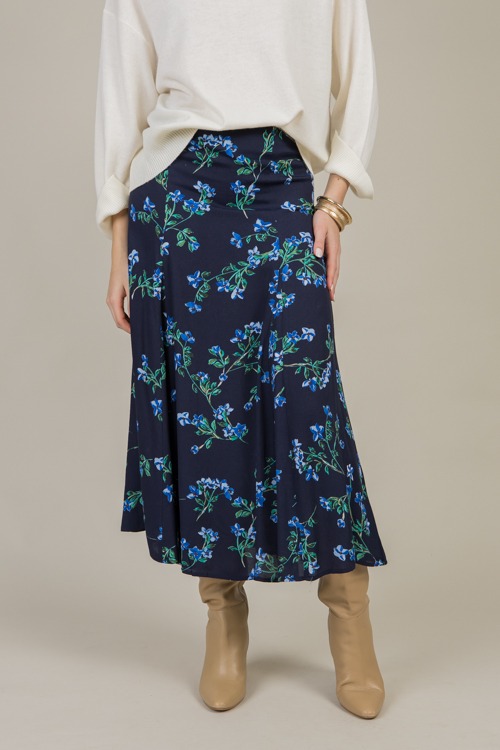 Midnight Blues Midi Skirt