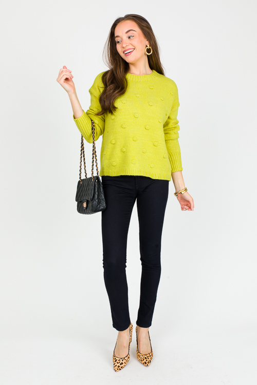 Dimension Dots Sweater, Lime