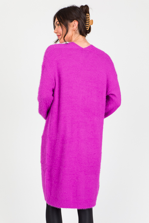Fuzzy Cardigan, Magenta