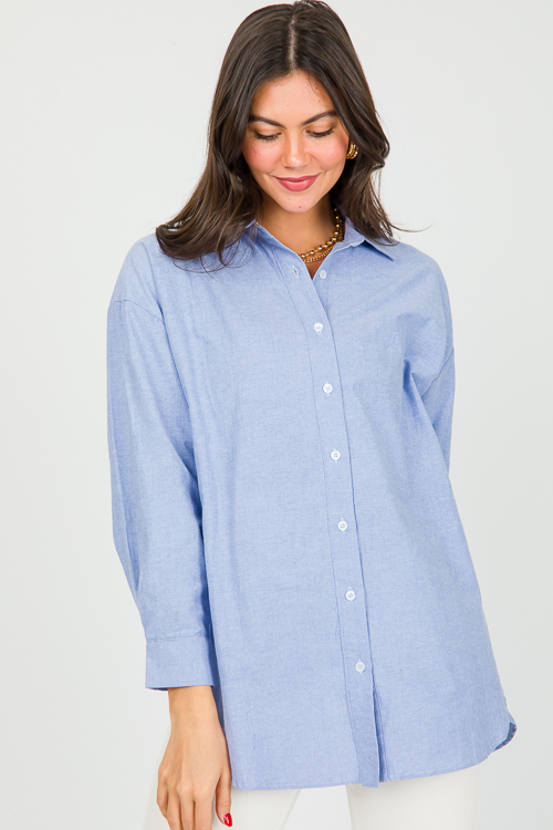 Corley Tunic Shirt, Blue