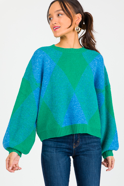 Ace Of Diamonds Sweater, Blue