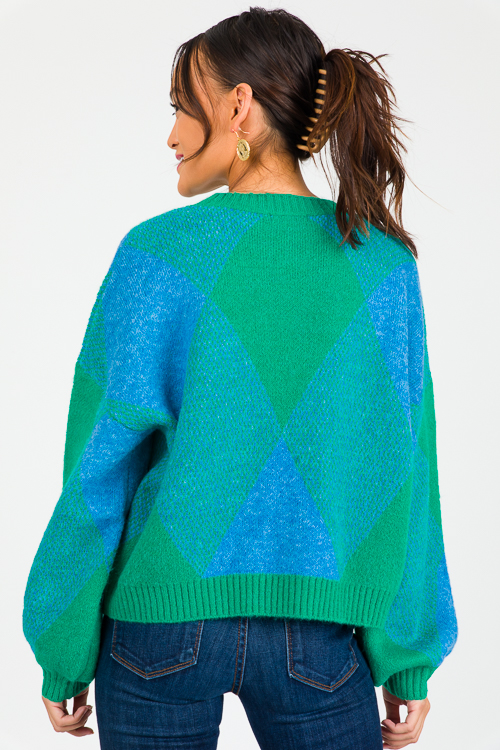 Ace Of Diamonds Sweater, Blue