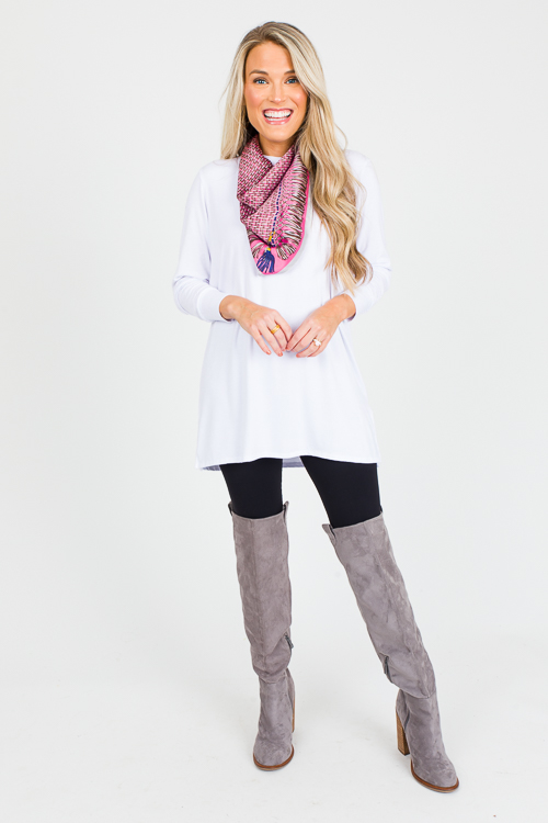 Deidra Knit Top, White