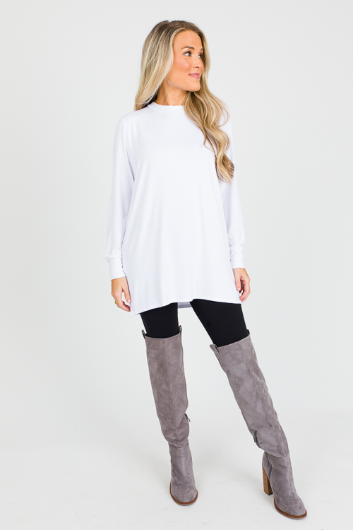 Deidra Knit Top, White