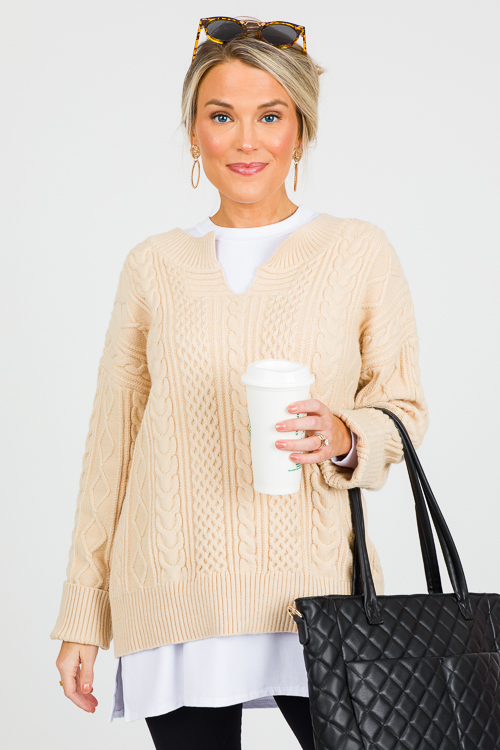 Deidra Knit Top, White