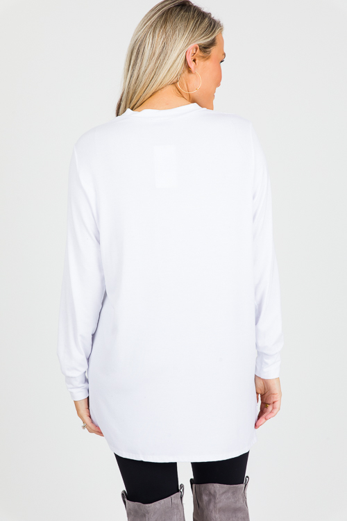 Deidra Knit Top, White