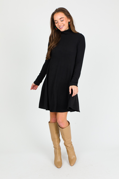 Turtle Neck Swing Dress