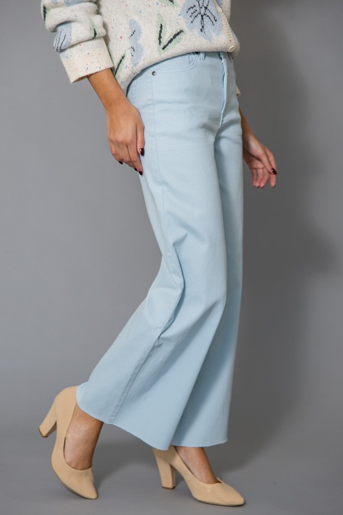Raw Hem Wide Leg Pants, Snow Blue - 1215-157.jpg