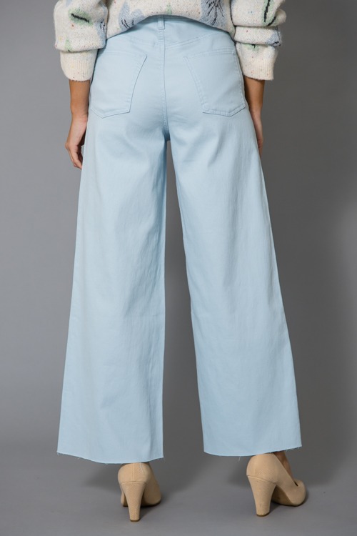 Raw Hem Wide Leg Pants, Snow Blue - 1215-158.jpg