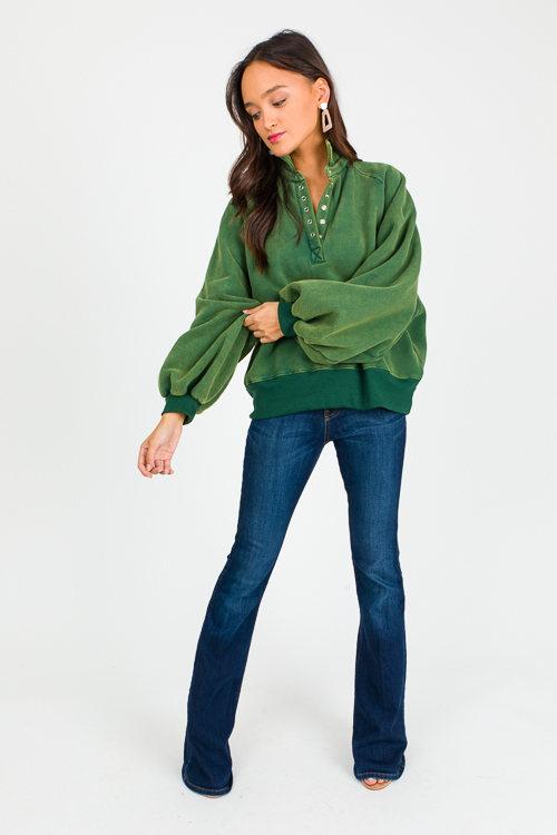Piper Snap Pullover, Hunter Green