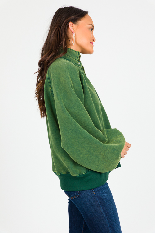 Piper Snap Pullover, Hunter Green