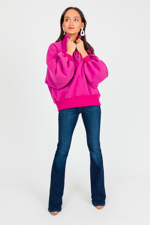 Piper Snap Pullover, Fuchsia