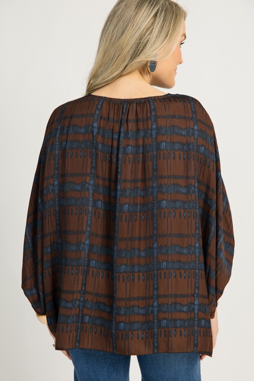 Ragan Oversized Blouse, Cocoa - 1216-100.jpg