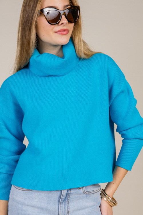 Lulu Turtleneck, Blue