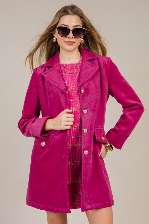 Gold Button Coat, Fuchsia - 1216-138h.jpg