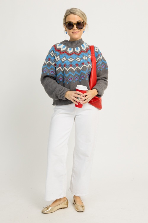 Addy Knit Jacquard Sweater, Grey - 1216-15.jpg