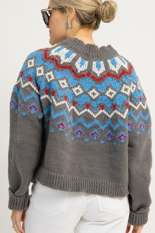 Addy Knit Jacquard Sweater, Grey - 1216-17.jpg