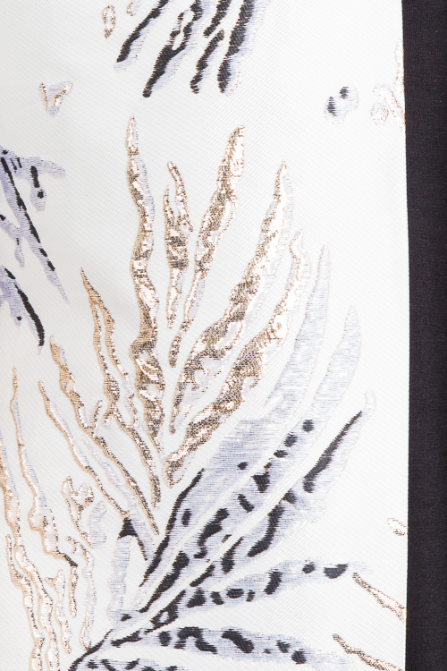 Metallic Leaf Jacket, Ivory