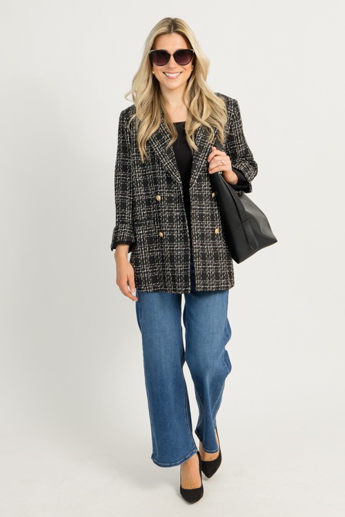 Nina Wide Leg Jeans, Dark - New Arrivals - The Blue Door Boutique