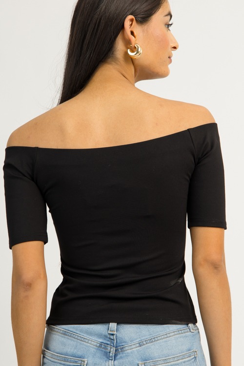 Off Shoulder Fitted Top, Black - 1216-42.jpg