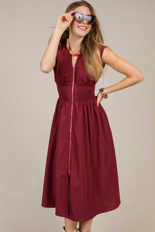 Smock Waist Zip Midi, Merlot - 1216-77.jpg