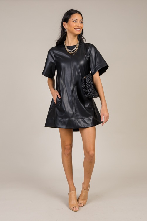 Leather Flare Dress, Black - 1216-91p.jpg