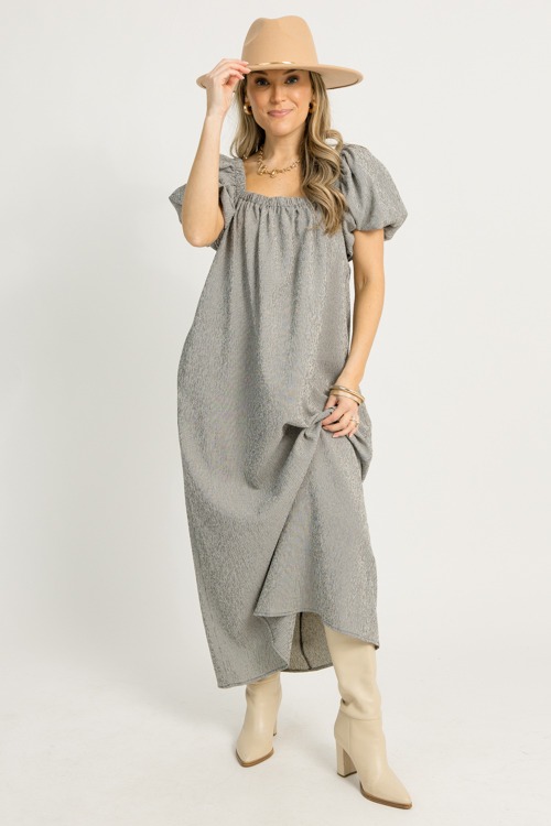 Gingham Puff Sleeve Maxi, Black - 1217-101.jpg