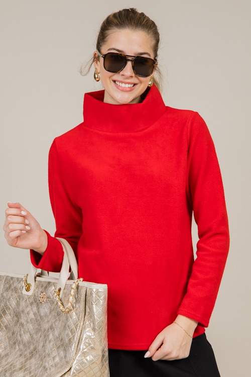 Fleece Mock Neck Pullover, Red - 1217-114p.jpg