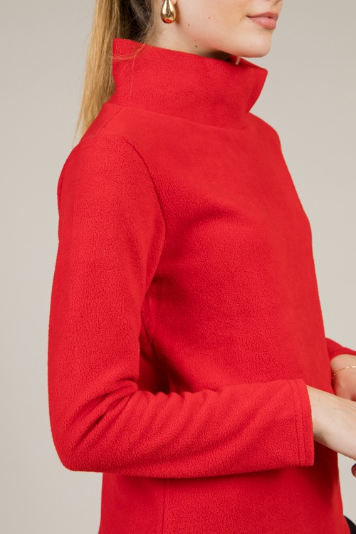 Fleece Mock Neck Pullover, Red - 1217-115h.jpg