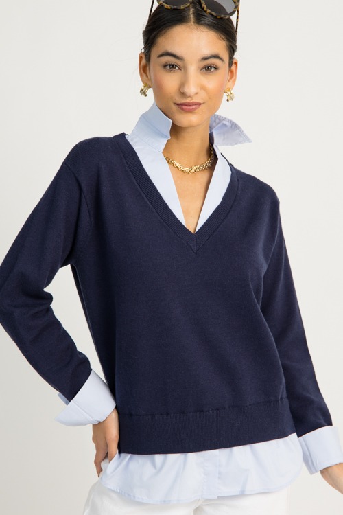 Lucy Layered Sweater, Navy Blue - 1217-145p.jpg