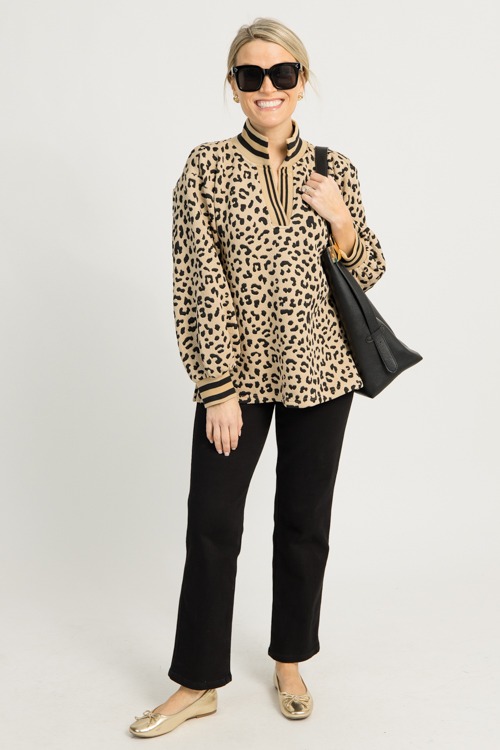Striped Trim Texture Top, Leopa - 1217-173.jpg