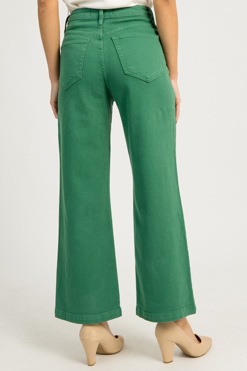 Patch Pocket Wide Leg Jeans,Grn - 1217-189.jpg