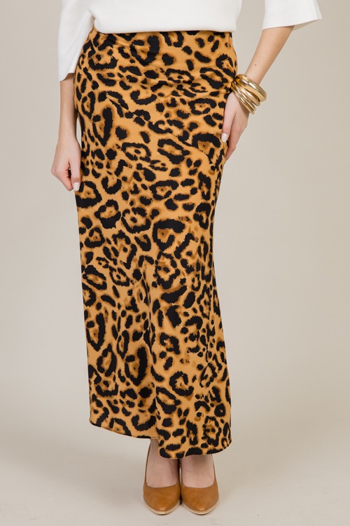 Leopard Print Maxi Skirt