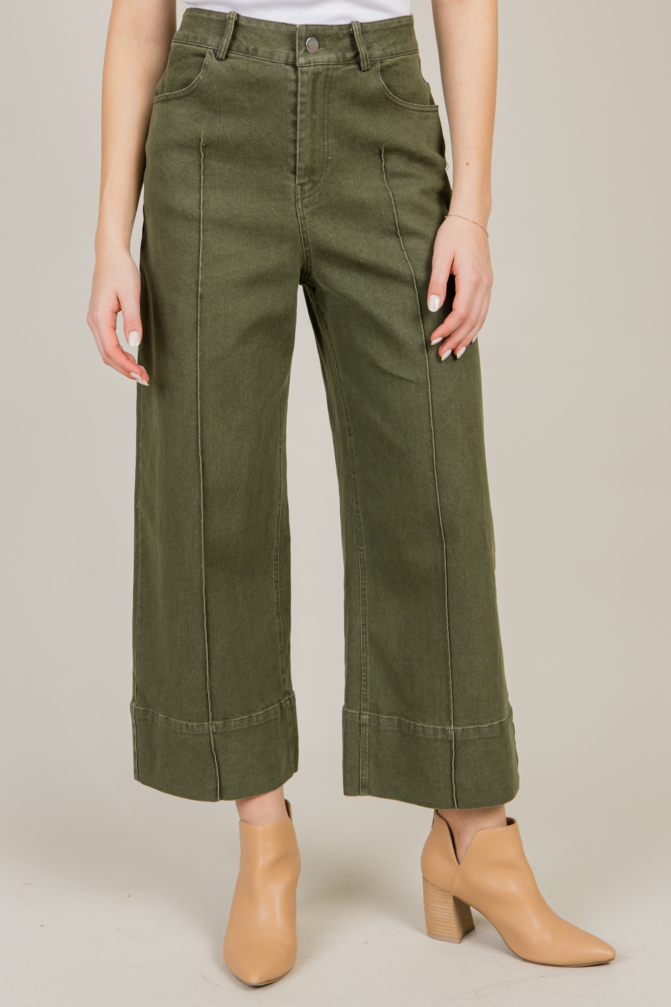 Camden Wide Leg Jeans, Olive - 1217-25.jpg