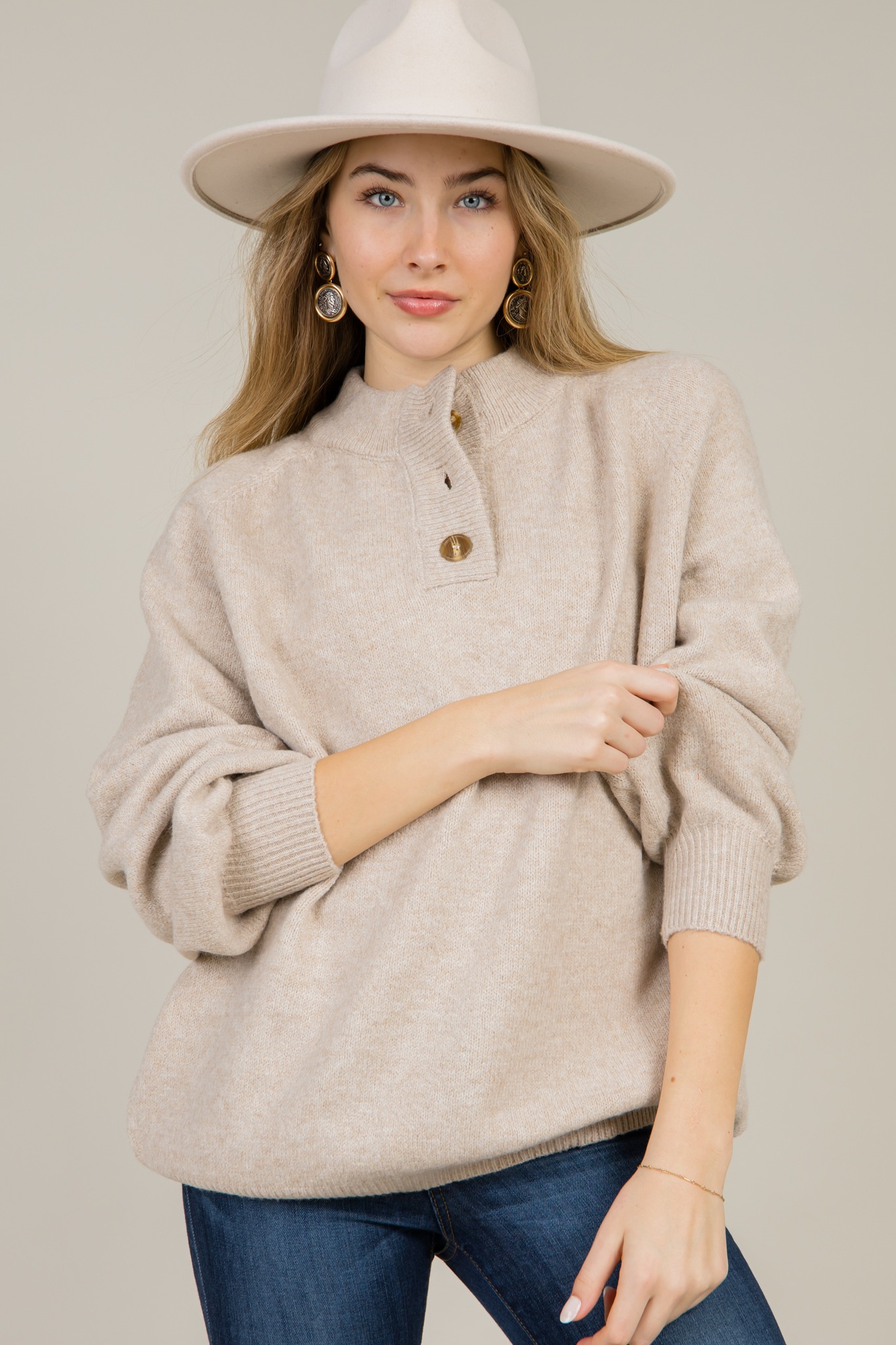 Bonnie Button Sweater, Oatmeal - 1217-39h.jpg