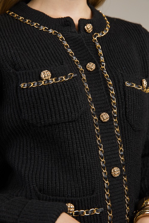 Chain Detail Cardigan, Black - 1217-44.jpg