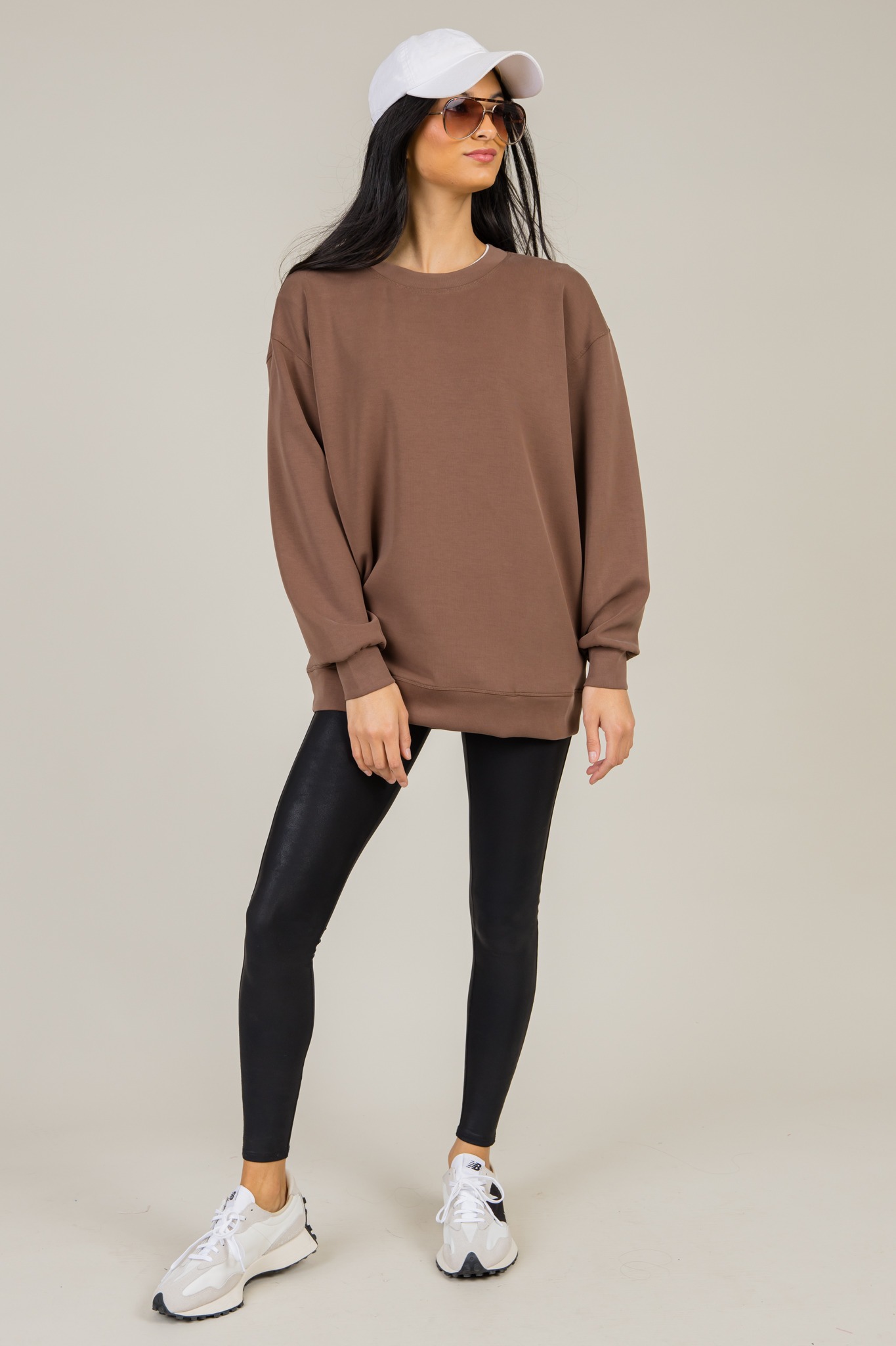 Oversized Creamy Crew Neck, Mocha - 1217-71.jpg