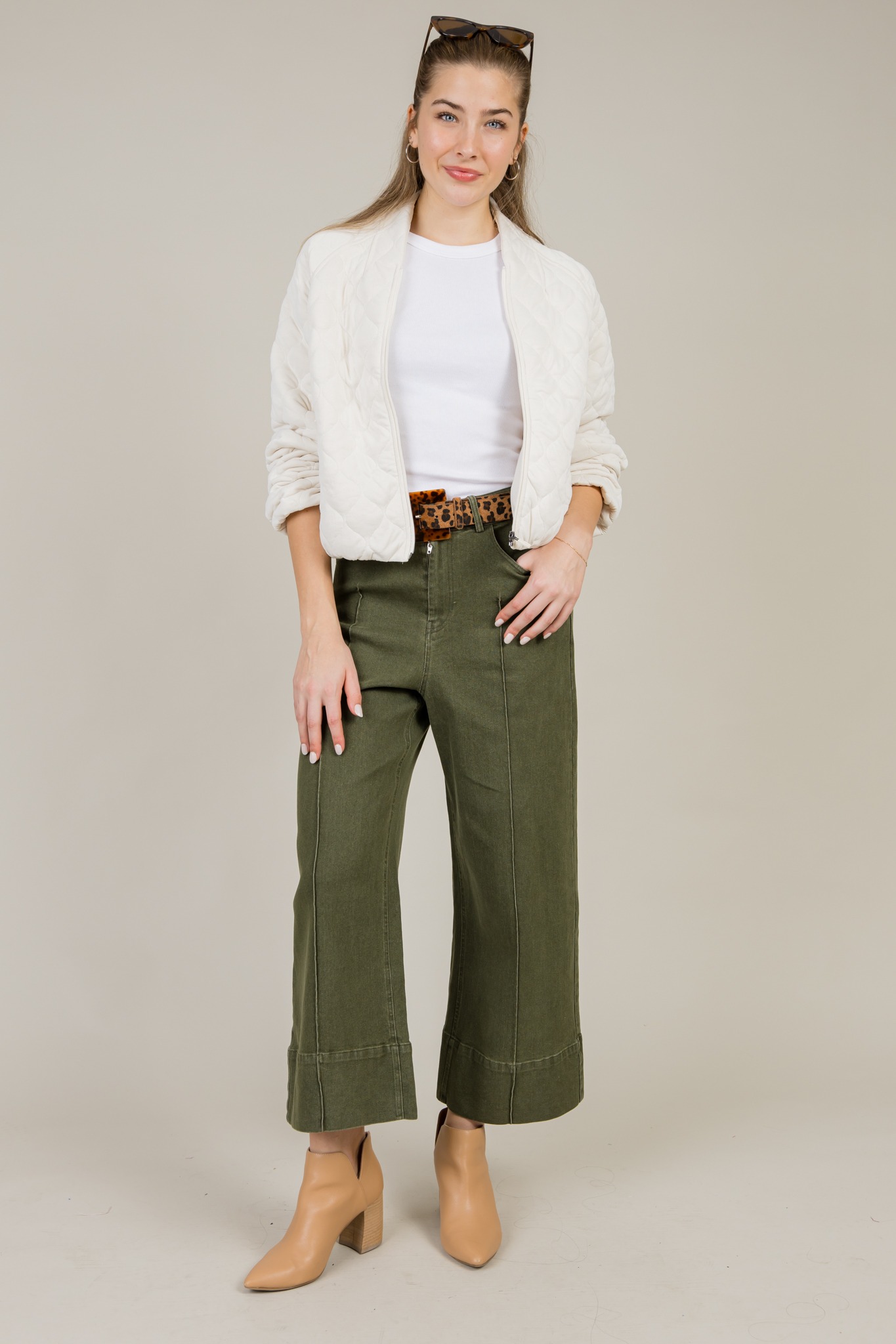 Camden Wide Leg Jeans, Olive - 1217-93.jpg