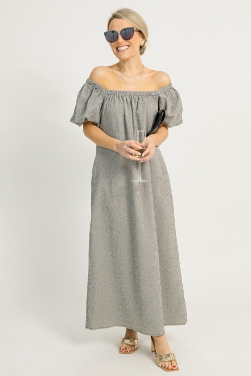 Gingham Puff Sleeve Maxi, Black - 1217-98.jpg