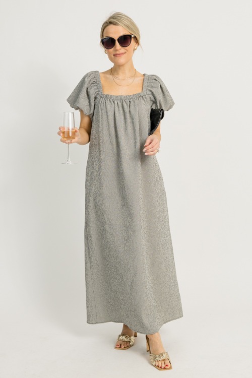 Gingham Puff Sleeve Maxi, Black - 1217-99.jpg