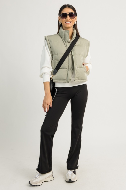 Piping Detail Yoga Pants, Black - 1218-137.jpg