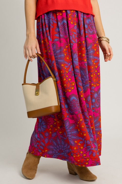 Floral Pleated Maxi Skirt, Fuchsia - 1218-138.jpg