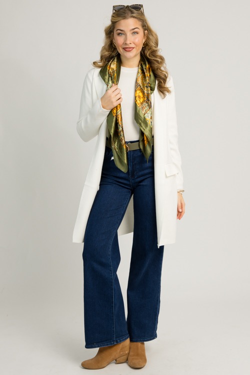 Half Hammered Buckle Belt, Olive - 1218-139p.jpg