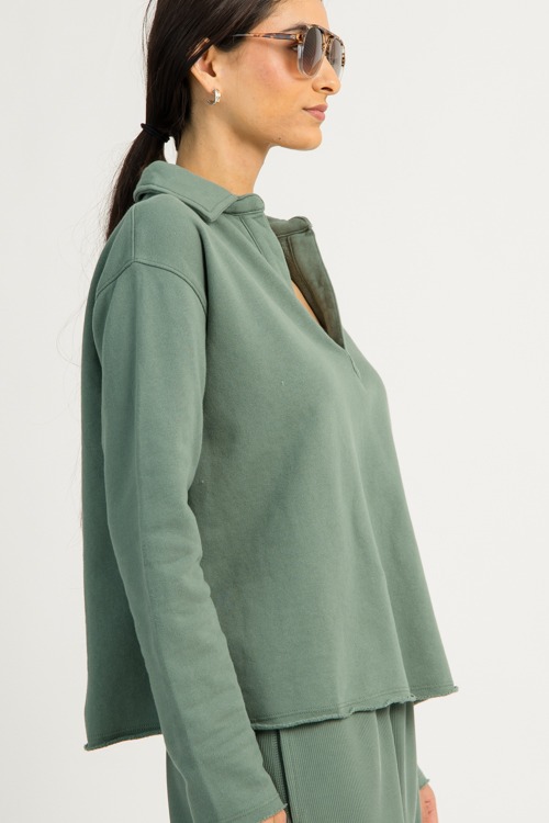Collared Pullover Top, Pine - 1218-159.jpg