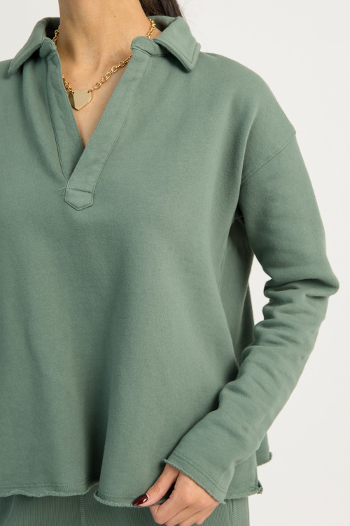 Collared Pullover Top, Pine - 1218-161.jpg