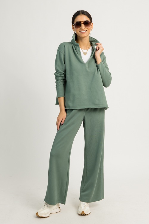 Collared Pullover Top, Pine - 1218-170.jpg