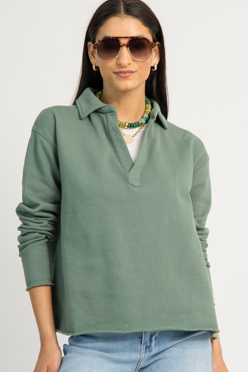 Collared Pullover Top, Pine - 1218-171.jpg