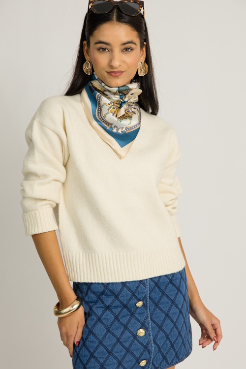 Quilted Denim Button Skirt, Blue - 1218-18p.jpg