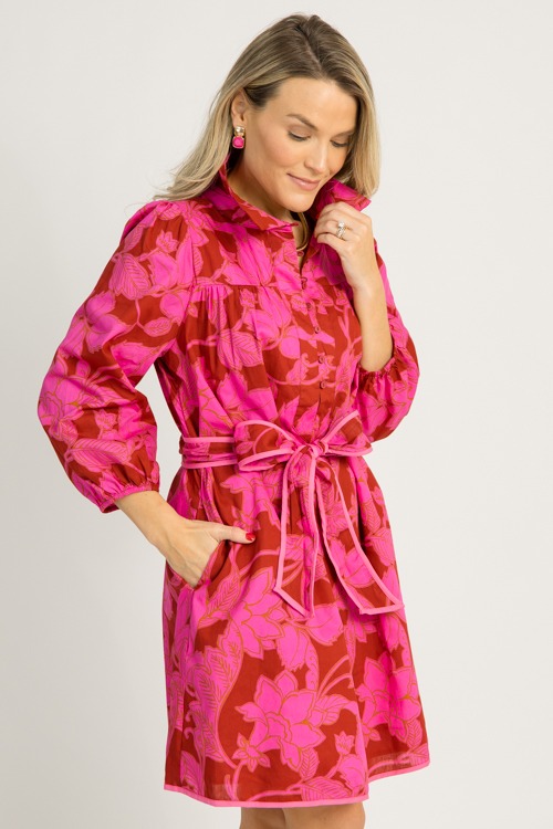 Raven Floral Dress, Burgundy Pink - 1218-29p.jpg